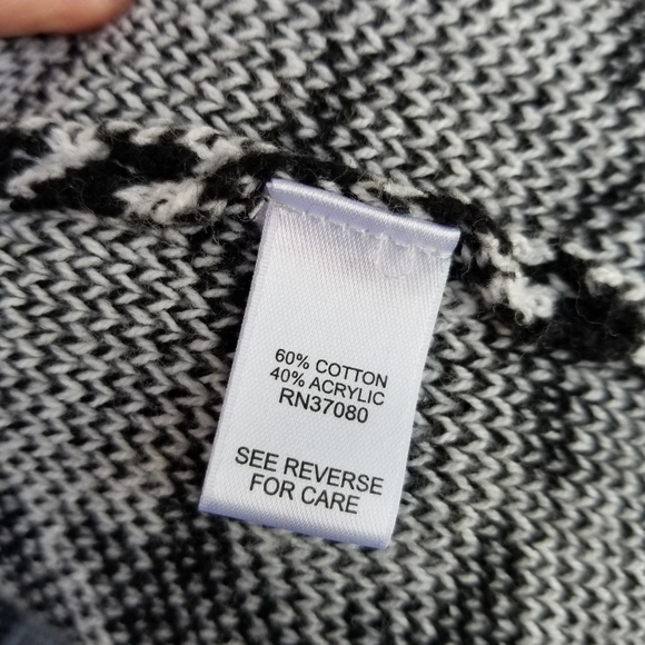 Cato Black/White Houndstooth Mid Weight Cardigan (Women 18/20) Open Waterfall - Picture 6 of 7